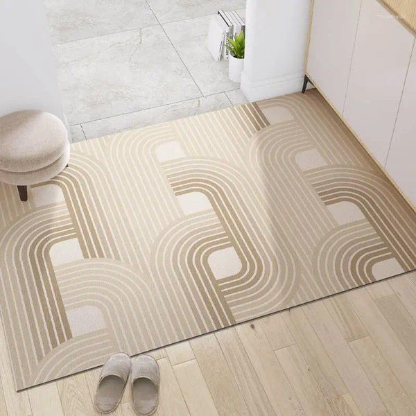 Tapis de luxe nordique paillasson entrée extérieure pour salon tapis de porte intérieur salle de bain sol anti-dérapant tapis de bain essuyable