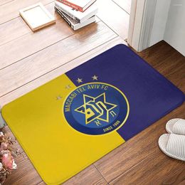 Carpets Maccabi Tel Aviv Portant de salle de bain tapis de salle de bain extra-doux absorbant des tapis de bain microfibre tapis sans glissement