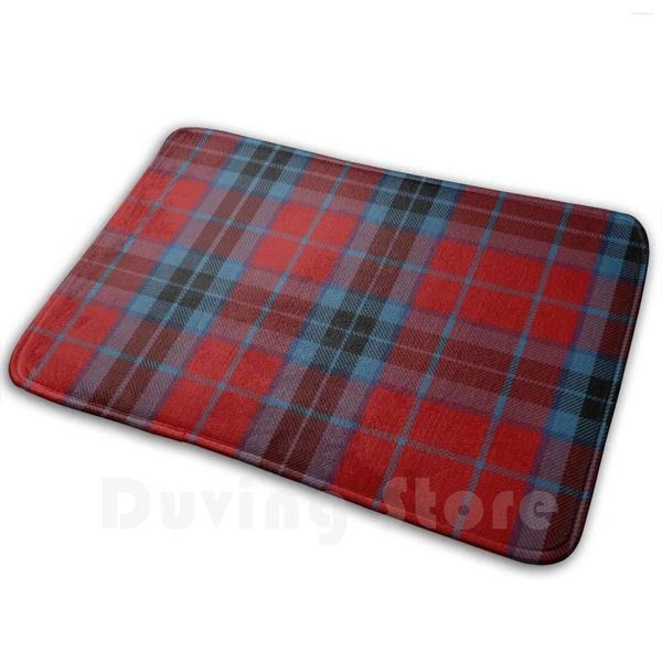 Carpets Mactavish moderne rouge Tartan tapis tapis tapis coussin tartans doux multicolore de nombreux carades de couleur