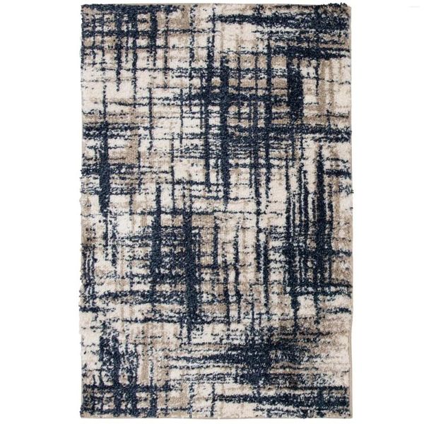 Carpets Mainstays Tapis d'intérieur abstrait bleu marine 2 pi x 3 pi