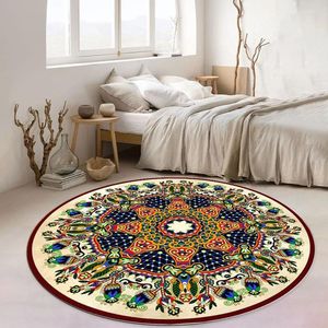 Tapijten mandala ronde tapijt woonkamer theetafel vloer mat pluche creatieve woning decoratie tapijten jute teppich run