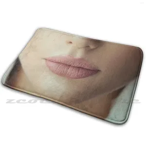 Tapis masque drôle belle femme palette de tapis doux pavillon non gliptère de tapis absorption bouche sexy lèvres rouges femmes