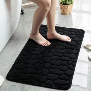 Tapis tapis antidérapant pavé en relief salle de bain bain dans lavabo baignoire côté tapis de sol salle de douche paillasson mousse à mémoire de forme