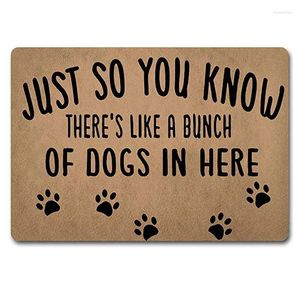 Tapijten matten grappig welkomstdeurmat gewoon zodat je weet dat er veel honden zijn hier anti-slip home decor cadeau m