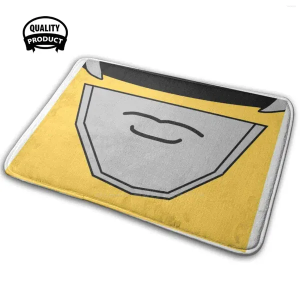 Carpets Que la puissance vous protégeait - jaune 3D Soft Natp tapis tapis tapis coussin super Sentai MMPR Ranger Zyuranger