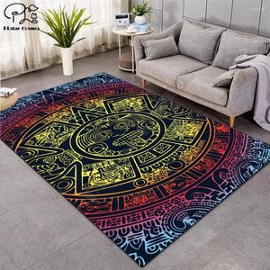 Carpets Mayan Totem Carpet Square Anti-Skid Area Area Floor tapis 3d tapis à manger non glissée Living Chambre douce Style-03