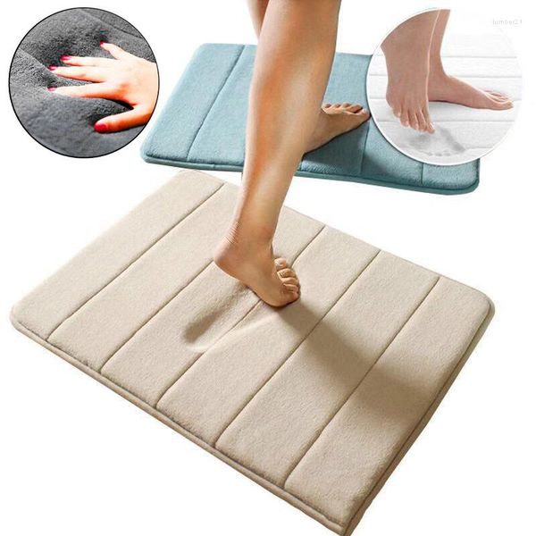 Tapis mousse à mémoire de forme Spa salle de bain tapis de douche antidérapant absorbant Super sol de toilette tapis antidérapant tapis de sol support en caoutchouc tapis de porte