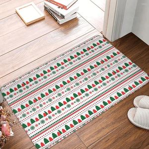 Tapis joyeux Noël salle de bain arbres de tapis sans glissement et flocons de neige tapis paillasson de bienvenue tapis de décoration intérieure