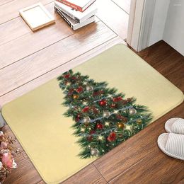 Tapis joyeux noël paillasson tapis tapis pont pavé en polyester non glissée à l'huile à l'huile de la chambre avant couloir de cuisine balcon de chambre à coucher de cuisine