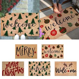 Tapis Joyeux Noël Tapis Tapis extérieur Paillasson Ornement de Noël Décor pour la maison 2024 Navidad Noel Noël Cadeau Année