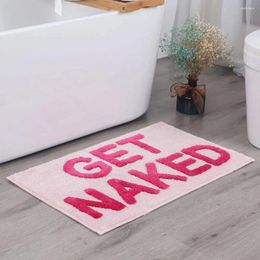Tapis de bain microfibre pour salle de bain rose tapis non glissade