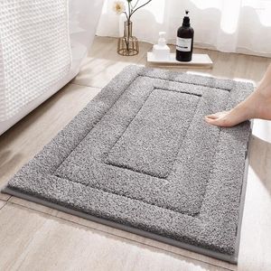 Tapijten microvezel badkamermat hoogwaardige verdikte vaste kleur niet-slip water absorberende doucheruimte deur bad tapijt tapijt