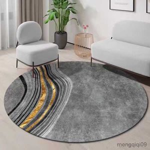 Tapis Motif Géométrique Minimaliste Tapis Ronds Maison Salon Décoration Tapis pour Chambres Tapis De Sol Paillasson pour Porte D'entrée R230801