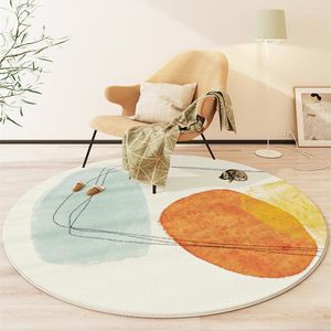 Tapijten modern abstract voor woonkamer minimalistisch slaapkamer decor ronde pluche tapijten stoel vloer mat antislip groot gebied tapijt