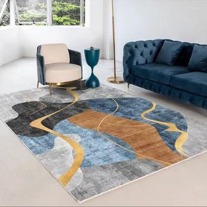 Alfombras Alfombra moderna abstracta de gran área para sala de estar, dormitorio antideslizante, luz de noche, oficina de lujo, mesa de centro, puerta de entrada