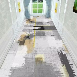 Tapis Mode moderne ménage long couloir tapis coureur décoration de la maison El tapis de couloir lavable Villa tapis d'escalier personnalisable