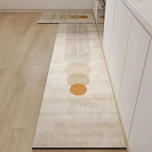 Tapis moderne home cuisine tapis mode dessin animé simple tapis doux baignoire longue bande absorption paillasson entrée lavable durable