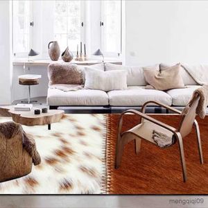 Tapijten Modern imitatie koeienhuid tapijt voor woonkamer wasbare tapijten voor slaapkamer luxe woonkamer decoratie Grote oppervlakte Lounge Tapijt R230725