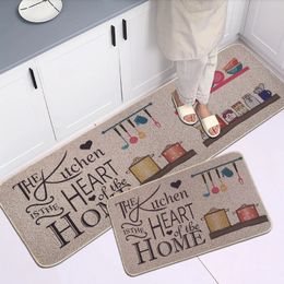 Tapijten Moderne Keuken Letter Print Vloermat Woonkamer Decor Tapijt Thuis Hal Entree Deurmat Balkon Deur Anti Slip tapijt 231207