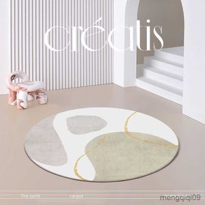 Tapis Moderne Lumière De Luxe Ronde Tapis Salon Tapis Étude Chambre Tapis Décor À La Maison Doux Antidérapant Table Tapis Chambre Décoration Adolescent Tapis R230725