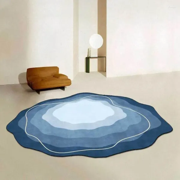 Alfombras Moderna Sala de estar de lujo Decoración Alfombra Irregular Gradiente Dormitorio Cabecera Bahía Ventana Fluffy Mat Estudio Guardarropa Alfombra