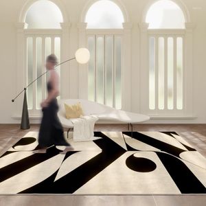 Alfombras Moderno Minimalista Línea IG Área grande Sala de estar Alfombra Luz Diseño de dormitorio de lujo Alfombras de visón de imitación peludas suaves de alta calidad