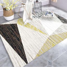 Carpets Modern Nordic Nordic Black and White Geométric Stripes Mat de sol Carpet Tapis Anti-Slip Hall Bedroom Home DecorationCarpets