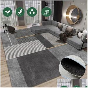 Alfombras Alfombra de estilo nórdico moderno Luz de lujo Sala de estar Dormitorio Dormitorio Alfombra de piso Hogar Área grande Alfombra Guardarropa Salón Homefavor Dh3Xp