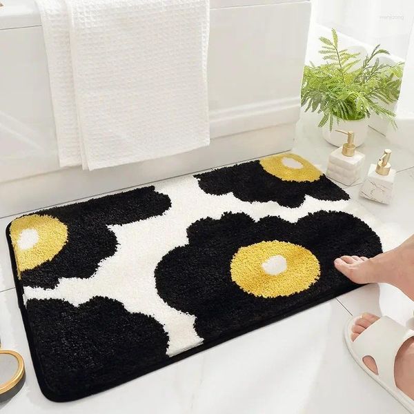 Tapis moderne simple salle de bain absorbant antidérapant un tapis de galerie fraîche de porte de maison de maison de maison de chambre à coucher