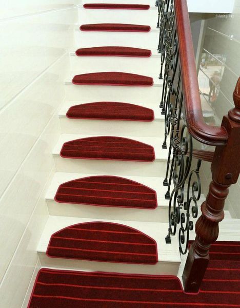 Carpets Stripes modernes escaliers Mat Adhesive Carpet Stair Makets Nonslip Staircase Rat Couvercle Protection de couverture 15PCS15726772