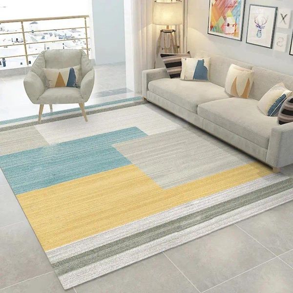 Tapis Tapis de velours moderne Tapis de sol Chambre Salon Canapé Tapis Nordique Tapis de haute qualité pour une grande zone