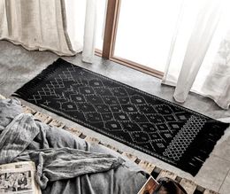 Tapijten Marokkaanse Karpetten Scandinavische Woonkamer Zacht Flanel Slaapkamer Nachtkastje Deken Antislip Keuken Deur Mat Tatami Home Decor3625589