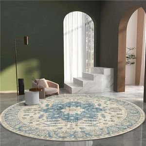 Tapis Style marocain décoration de salon tapis rond grand tapis pour chambre à coucher maison chaise à bascule tapis de sol lavable tapis de salon 230928