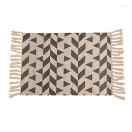 Tapijten Marokko katoen handgemaakt geweven tapijtmat geometrische geruite check kwellen Tapijt voor slaapkamer/woonkamer/keuken/gang/wasserij