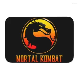 Carpets Mortal Kombat Logo DOORMAT ENTRANCE NON SLINP CUISINE PORTE PORTE MATE SUB ZERO SCORPION GAM TECHER