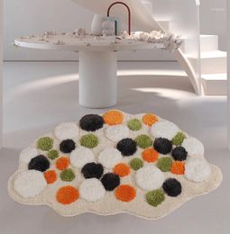 Carpets Moss 3D Flocks Tufted Mat Floral Tapis pour salon Light Luxury Bedroom Decoration Nordic Bedside Taps Home Textile