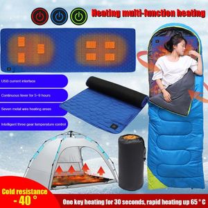 Carpets Camping Multifunctional Mattress de sommeil Isolation électrique Mattes chauffées électriques 7 Zones de zone pliable