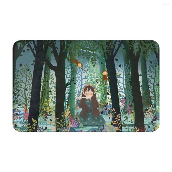 Carpets Music Princess mignon dessin animé paillasson tapis tapis de tapis de tapis bas de bain polyester polyester balcon lavable durable durable