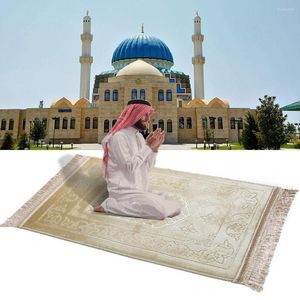 Tapis de prière musulmane pour salon, classique, doux, portable, Qibla, tapis de sol, décoration de maison, couverture de culte antidérapante