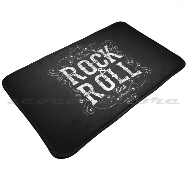 Tapis My Soul Rock And Roll |N Tapis Tapis Antidérapant Absorbant L'eau Tapis De Porte Lèvres Bouche I Love Lover