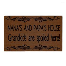 Carpets Nana's et Papa's House-petits-enfants sont époustouflants Heredoormat Porche extérieur Patio avant décoration de Noël Decoration Holiday Door Mat