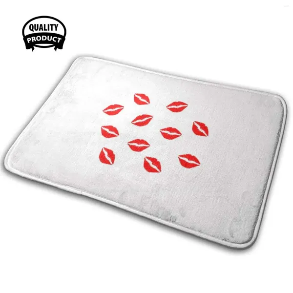 Carpets nature lèvres féminines 3D Soft non glip tapis tapis tapis coussin rose féminins filles sexy beauté dame belle rouge