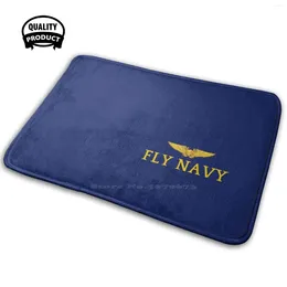 Carpets Navy NFO Soft Intérestic Room Goods tapis Carpet Naval Flight Officer Blue Military Patriotic Sailor Jet