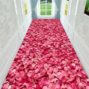 Tapis Nouveau 3D Style Européen Grand Floral Antidérapant Couloir Tapis Maison Chambre Salon Cuisine Tapis De Sol Tapis Alfombra R230717