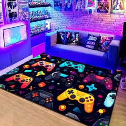 Tapijten Nieuwe e-sports tapijt Video Game Room Sound-absorberende vloermat Woonkamer Vuilbestendige slijtvaste kristallen fluweel tapijt