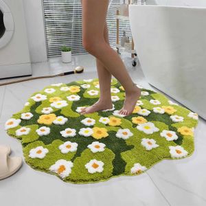 Tapijten Nieuwe moderne en minimalistische tapijt in huis pluche absorberende niet -slipmat badkamer vloer Slaapkamer H240517