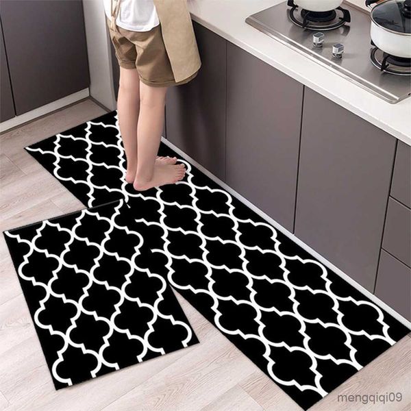 Alfombras Nuevo patrón Estera de cocina súper absorbente Almohadilla de barro de diatomeas Almohadilla de baño Alfombra antideslizante Alfombras de cocina Lavado lavable Alfombra de tira larga R230720