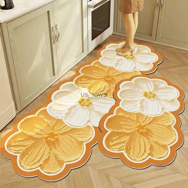 Alfombras Nueva alfombra de piso de cocina súper absorbente Almohadilla de barro de diatomeas Almohadilla de baño Alfombra antideslizante Alfombras de cocina Lavable Alfombra de tira larga