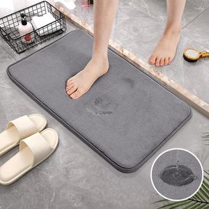 Alfombras De baño antideslizantes, alfombras De baño absorbentes, alfombra De espuma viscoelástica Coral, felpudo De entrada, almohadilla suave para pies De dormitorio, Tapis De Bain