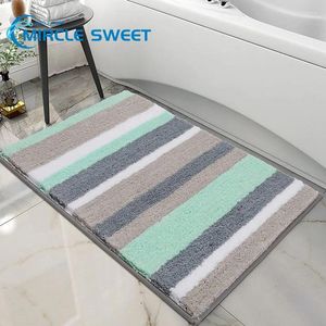 Carpets non glisser le tapis de salle de bain shag microfibre de douche de douche tapis absorbant pour le salon de la chambre à la maison